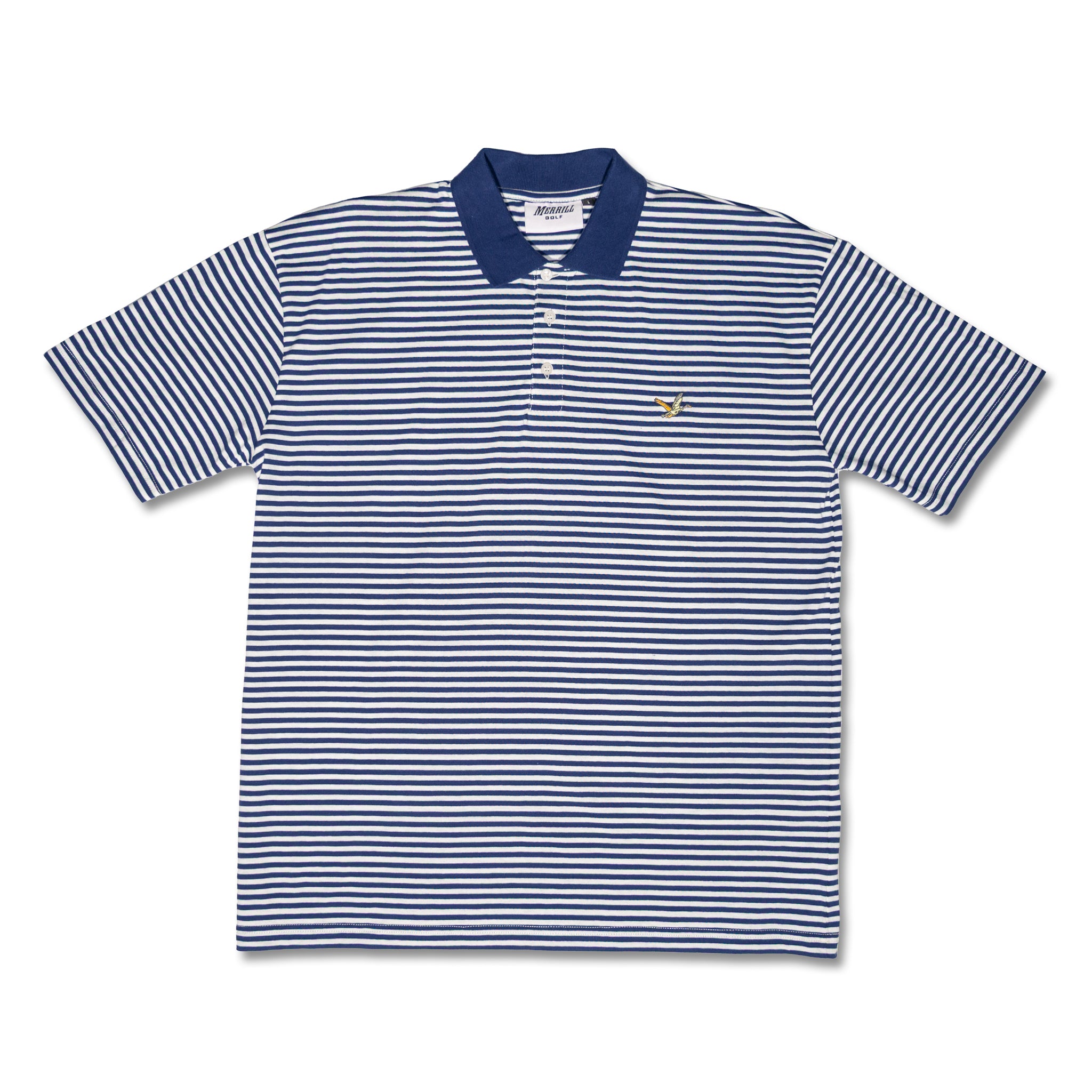 Birds Stripe Polo (Navy/White)