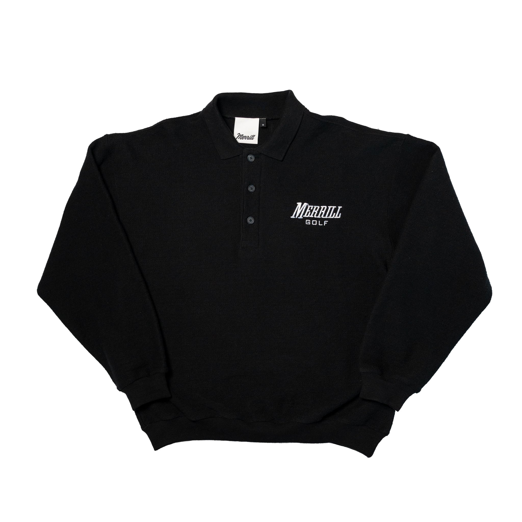 Heavy Knit Polo (Black)