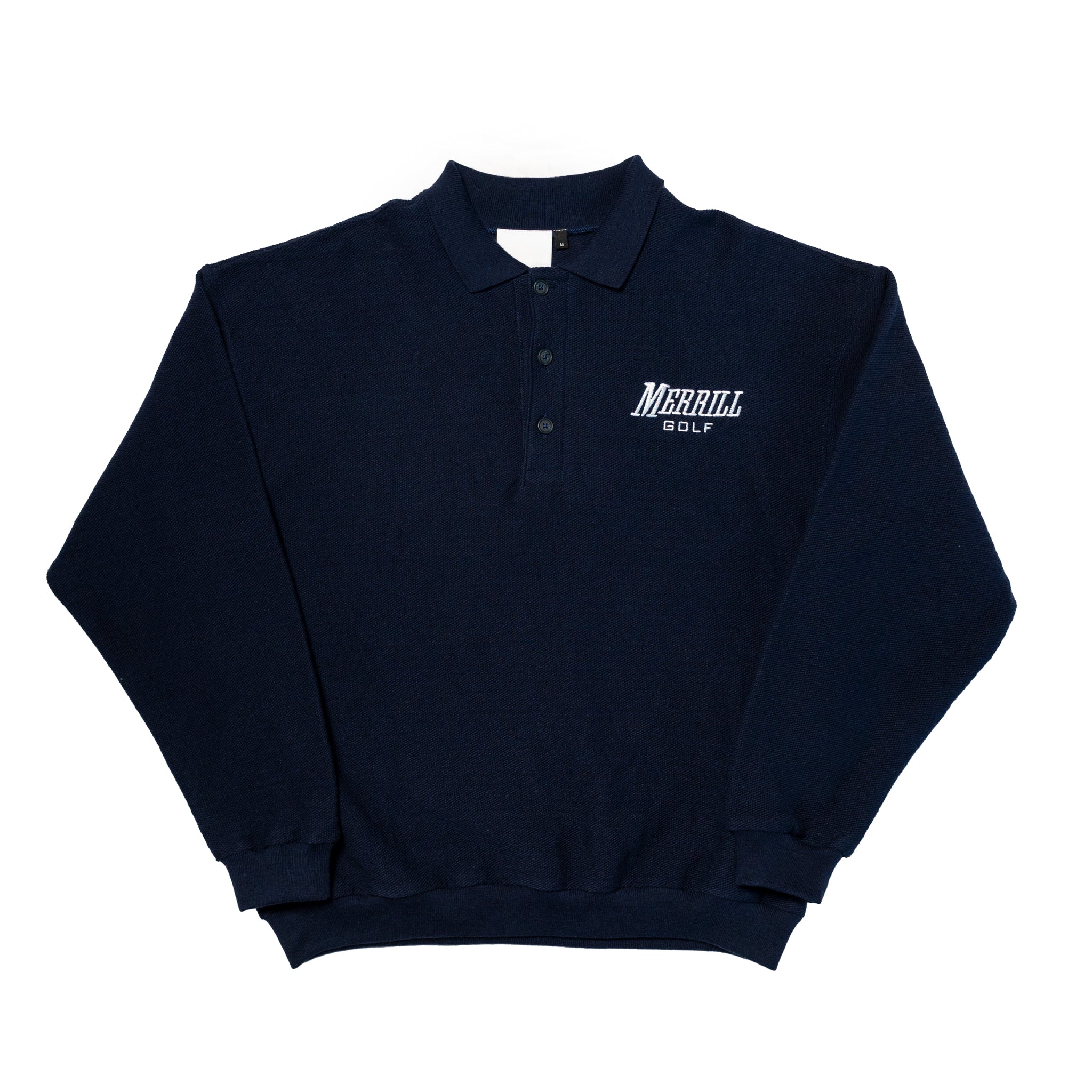 Heavy Knit Polo (Navy)