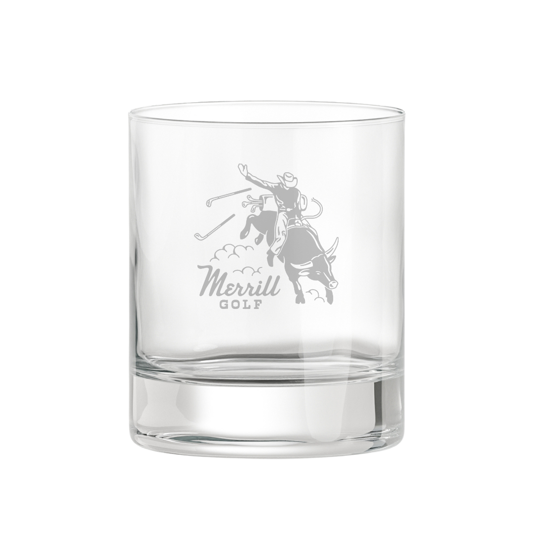 Old Fashioned Glass - Rodeo Logo