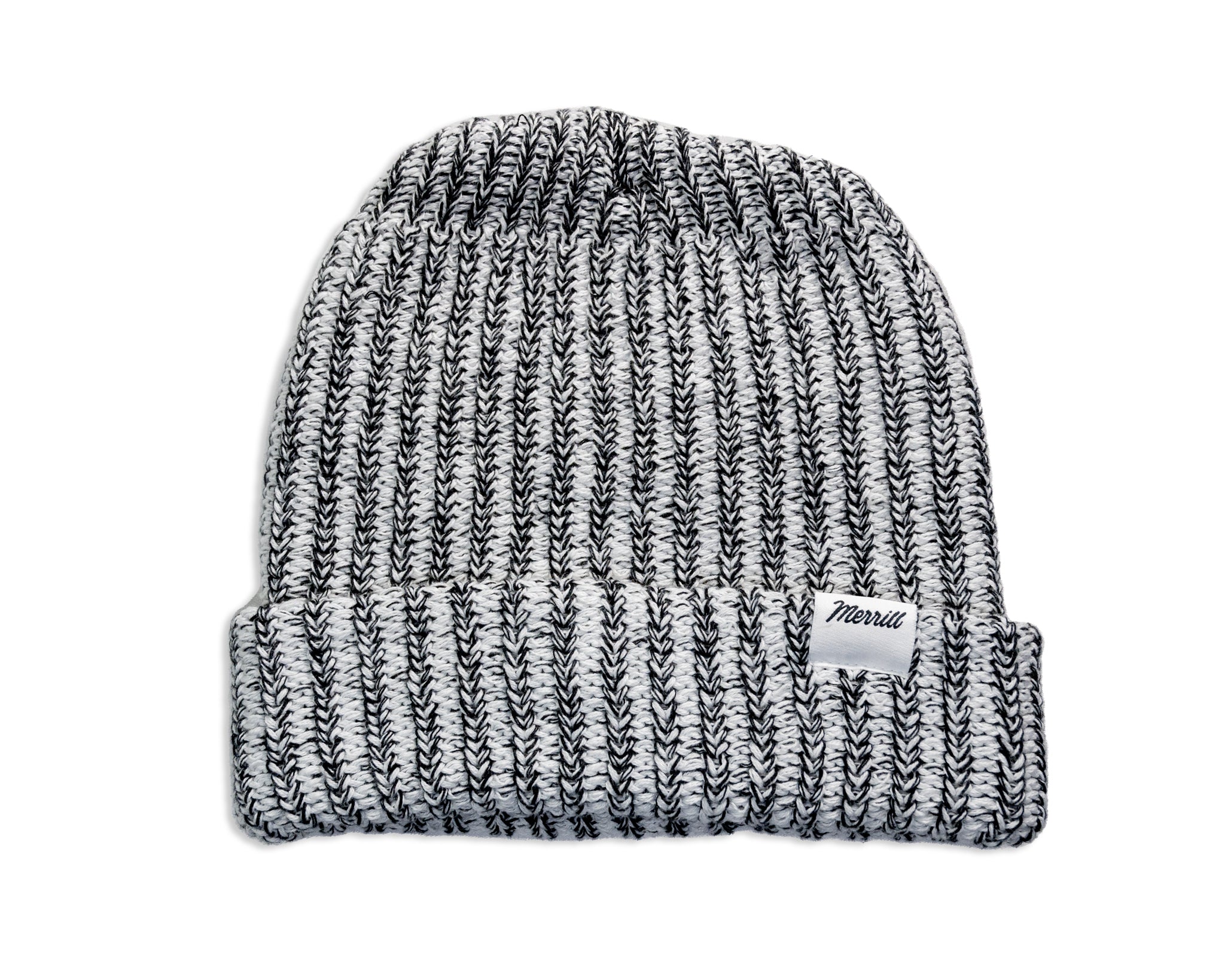 Knit Beanie (Black/White)