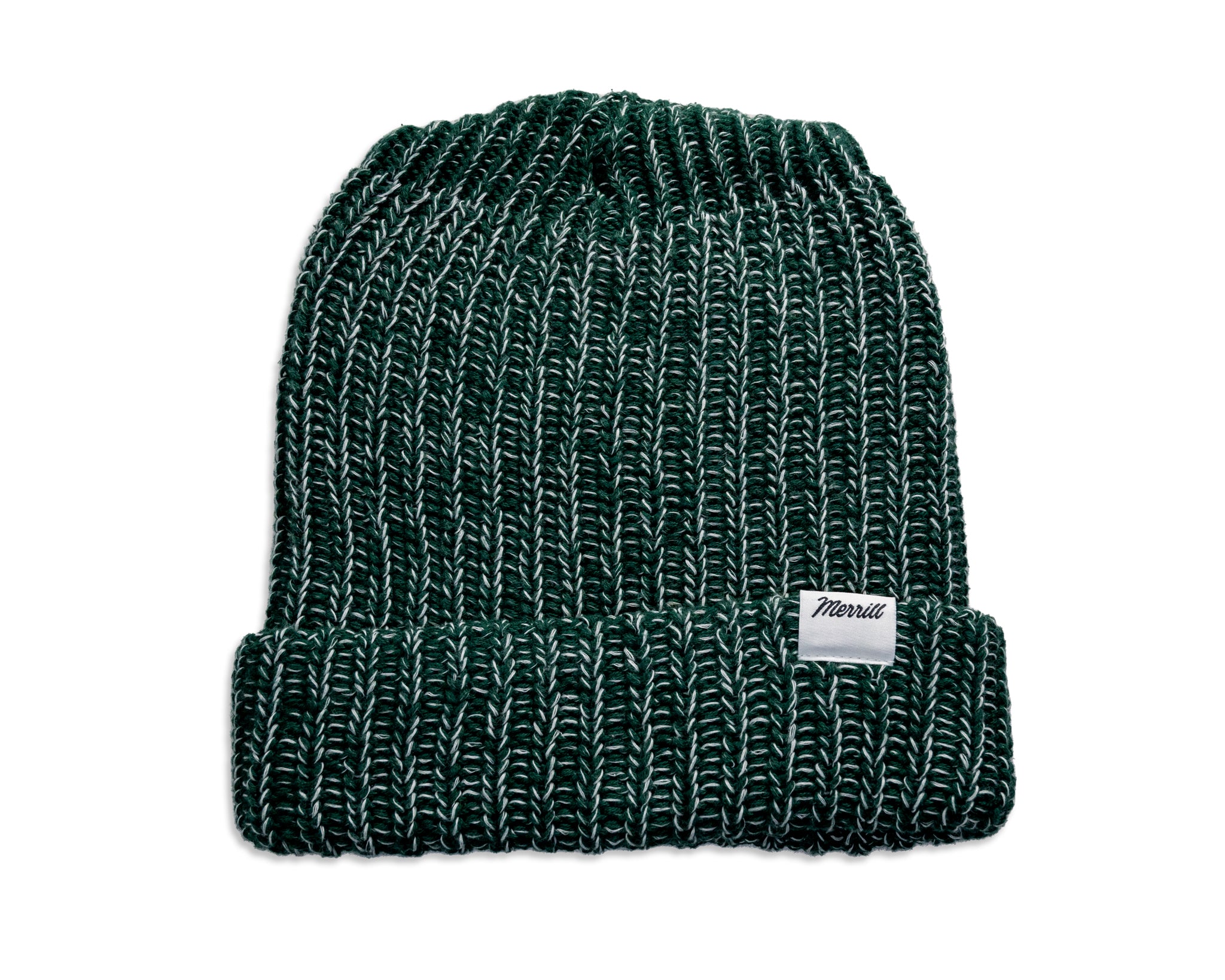 Knit Beanie (Green/White)