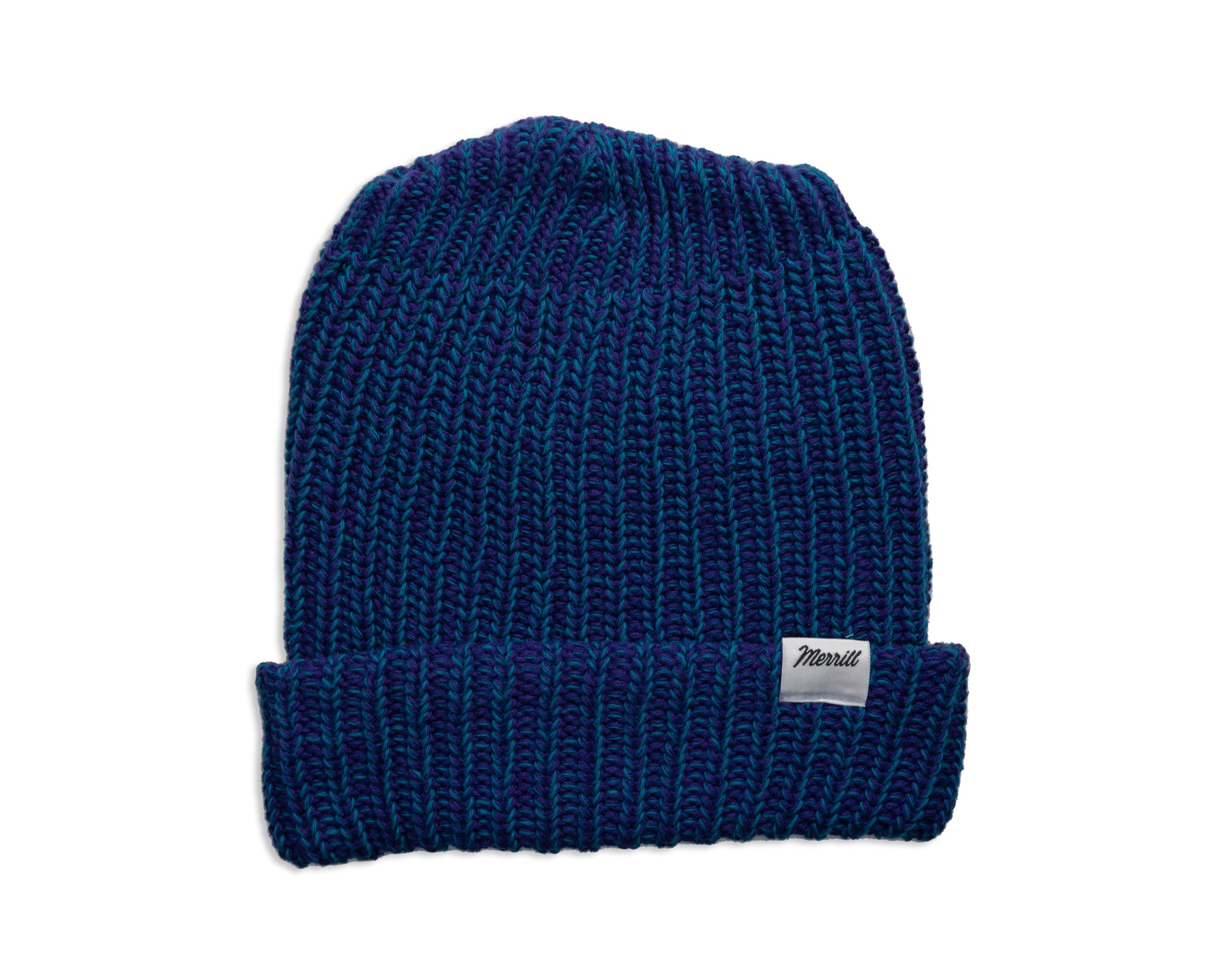 Knit Beanie (Purple/Teal)